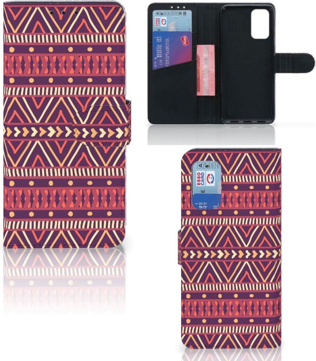 Samsung Galaxy A32 4G Telefoon Hoesje Aztec Paars