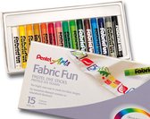 Pentel Textielkrijt PTS15 Doos 15 Kleuren