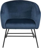 Lisomme fauteuil Lissy - Fluweel - Donkerblauw