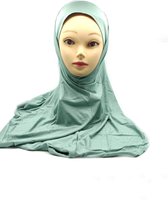 Groen zachte hoofddoek, Mooie hijab 2 stuks (onderkapje hijab)
