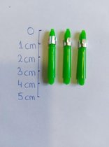 Shaften plastic - groen - 10 sets (30 stuks)- Short
