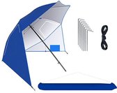 Strand parasol - Parasol - XL parasol - Strand - Zonnebescherming - Windbescherming - 230cm -  2 in 1 parasol - NEW MODEL - LIMITED EDITION