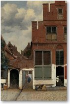 Gezicht op huizen in Delft, bekend als ‘Het straatje’, Johannes Vermeer, ca. 1658 - 60x90 Poster Staand - Johannes Vermeer - Meesterwerken