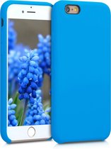 kwmobile telefoonhoesje voor Apple iPhone 6 / 6S - Hoesje met siliconen coating - Smartphone case in stralend blauw