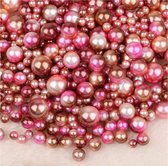 250 parel kralen roze mix 4-6-8-10 mm