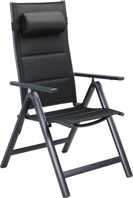 Casaria Tuinstoel Set van 2 - Aluminium Inklapbaar 7 Standen - Antraciet van Casaria — afbeelding 3