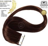 CAIRSTYLING Premium 100% Human Hair - CS615 TAPE-IN - Remy Human Hair Extensions | 20 pcs 40 Gram | 51 CM (20 inch) | Haarverlenging Tape In Extensies | Quality Long-term | 20 stro