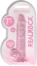 7" / 18 cm Realistic Dildo With Balls - Pink