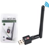 5Ghz (en 2.4Ghz) Wifi USB adapter - Voor Windows - MacOS - Linux 600Mbps - Met antenne