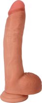 9 Inch Bareskin Dildo with Balls - Light