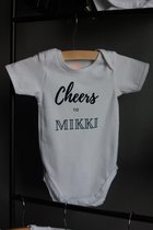 Gepersonaliseerd Rompertje Cheers to (NAAM) - Maat 86/92