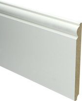 Hoge Plinten - MDF - Barok plint - 190 x18 mm - Wit - Voorgelakt - RAL 9010 - Per stuk 2,4 M