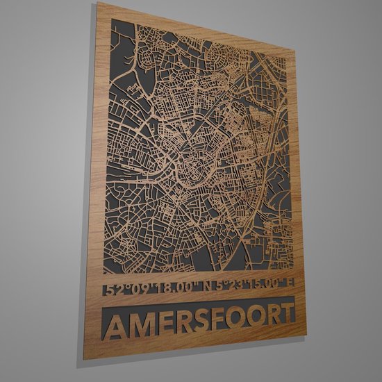 Stadskaart / Stratenkaart  Amersfoort met coördinaten