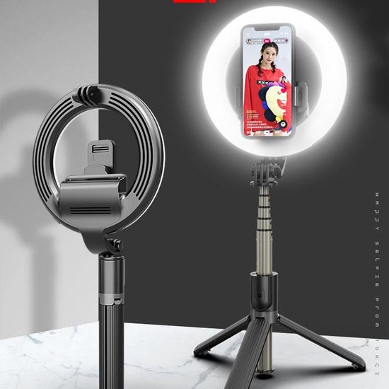 Selfie Stick Ringlamp met Statief Smartphone