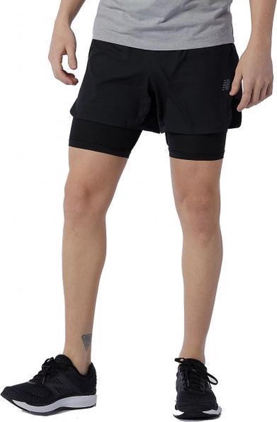 New Balance Q Speed 2in1 Short Hommes - Zwart - Taille XL