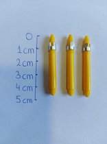 Shaften plastic - geel - 10 sets (30 stuks)- In between