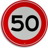 Verkeersbord Maximumsnelheid 50 km/h (A01-50) - aluminium - DOR Ø 60 cm