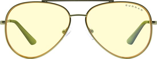 Foto: Gunnar gaming en computerbril maverick mint amber tint blauw licht bril beeldschermbril blue light glasses uv filter gunnar focus 0 2 diopter