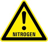 Waarschuwingsbord nitrogen - dibond 200 mm