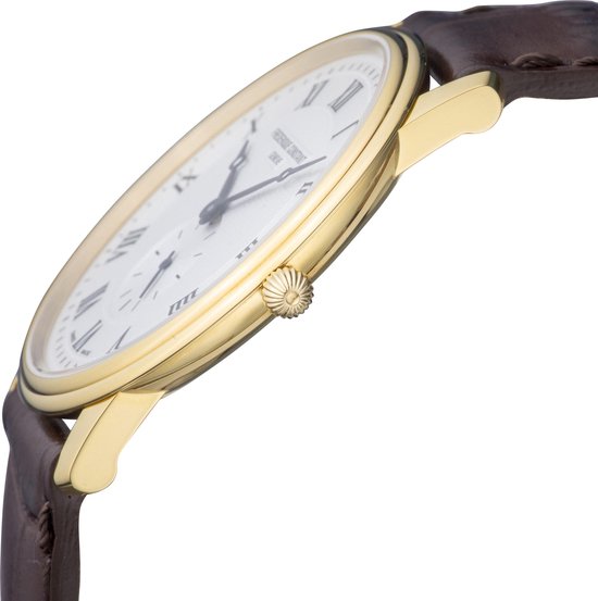 Frédérique Constant Slimline FC-235M4S5 Horloge - Leer - Bruin - Ø 37 mm |  bol.com
