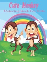 Cute Monkey Coloring Book For Kids