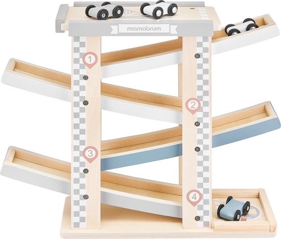 maniac Ingenieurs Fictief Rollerbaan - Mamabrum - Racebaan - houten speelgoed autobaan voor kinderen  hout... | bol.com