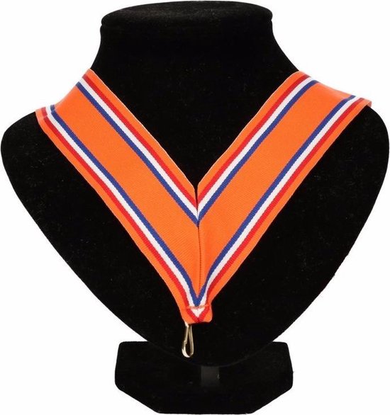 8x stuks halslint supporters/fans oranje/rood/wit/blauw – Supporters keycords Holland/Nederland feestartikelen