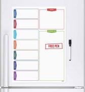 CKB - Boodschappenlijstje Magnetisch met Stift - planbord - weekplanner - memobord - whiteboard
