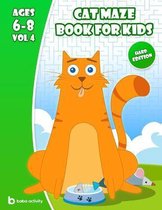 Cat maze book for kids 6-8