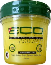 EcoStyler Styling Gel Black Castor & Avocado Oil 16oz/473ml