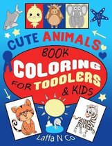 Cute Animals Book Coloring For Toddlers & Kids