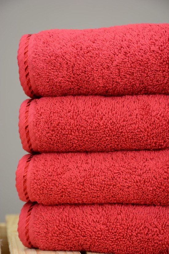 ARTG® Towelzz - XXXL Strandhanddoek - BIG TOWEL - 100% Badstof - Katoen - Donkerrood - Deep Red - 100 x 210 cm