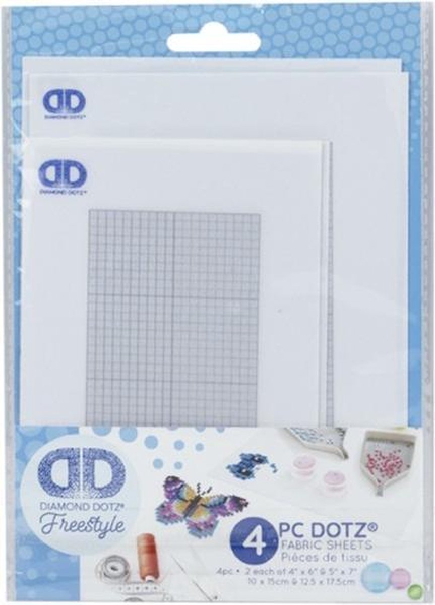 DDA.065 DD FABRIC PACK - GRID WITH ADHESIVE - 12.5x17.5cm en 10x15cm