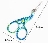 RVS vintage schaartje blauw - groen 9.4 cm