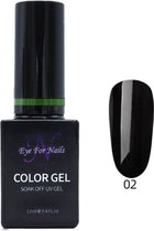 Eye For Nails Gellak Gel Nagellak Gel Polish Soak Off Gel - Kleur Zwart/Black 002 - 12ML