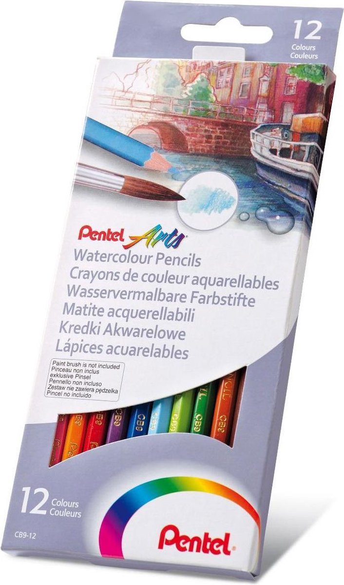 Pentel Aquarelpotloden - set van 12 potloden