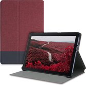 kwmobile hoes voor Huawei MatePad T10 / T10s - Slanke tablethoes met standaard - Tablet cover in donkerrood / zwart