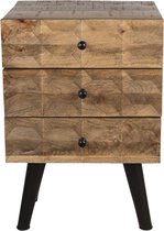 Clayre & Eef Wandkast 45*36*67 cm Bruin Hout, Ijzer Rechthoek Opbergkast Hangkast