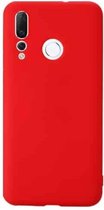 Voor Huawei nova 4 schokbestendig Frosted TPU beschermhoes (rood)