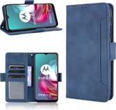 Voor Motorola Moto G30 Skin Feel Calf Pattern Horizontale Flip lederen tas met houder & kaartsleuven & fotolijst (blauw)