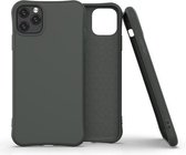 Voor iPhone 11 ENKAY ENK-PC001 effen kleur TPU slanke hoes (donkergroen)