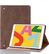 Voor iPad 10.2 / 10.5 Retro Book Style Horizontale Flip Leather Case met houder & kaartsleuven & portemonnee (koffie)