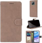 Voor Xiaomi Redmi 10X 5G / 10X Pro 5G Retro Frosted Horizontale Flip PU Leren Case met Houder & Kaartsleuven & Portemonnee & Fotolijst (Beige)