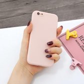 Voor iphone 6 plus & 6s plus magische kubus frosted siliconen schokbestendig volledige dekking beschermhoes (roze)