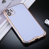 Voor iPhone 11 SULADA Colorful Shield Series TPU + Plating Edge beschermhoes (lichtpaars)