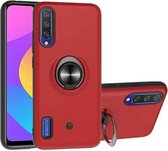 Voor Xiaomi Mi CC9e & A3 2 in 1 pc + TPU beschermhoes met 360 graden roterende ringhouder (rood)