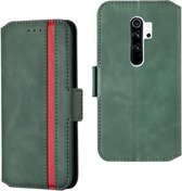Voor Xiaomi Redmi Note 8 Pro Retro Frosted Oil Side Horizontale Flip Case met houder & kaartsleuven (groen)