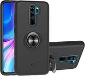 Voor Xiaomi Redmi Note 8 Pro 2 in 1 PC + TPU beschermhoes met 360 graden roterende ringhouder (zwart)