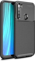 Voor Xiaomi Redmi Note 8T koolstofvezel textuur schokbestendig TPU-hoesje (zwart)