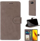 Voor Xiaomi Poco X3 NFC Retro Frosted Horizontale Flip PU lederen tas met houder & kaartsleuven & portemonnee & fotolijst (bruin)